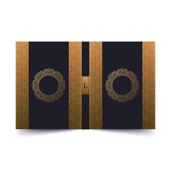 Luxury golden ornamental book cover design. vector