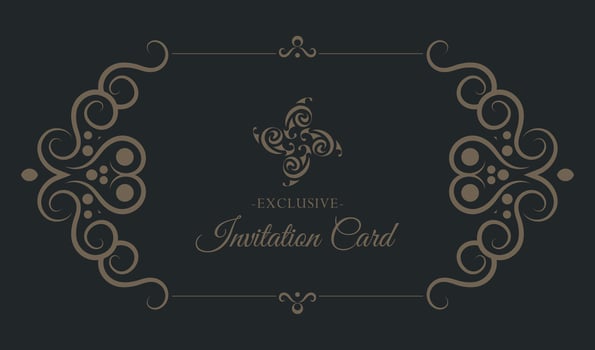 Invitation card design vintage style. vector