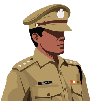 Indian Police Officer digital illustration png