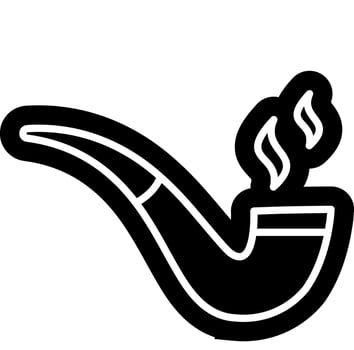 cigarette sign in solid sticker style vector