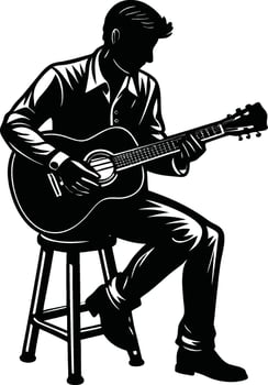The Touch of Strings in a Guitars Rhythm vector