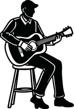 Strings in Motion A Guitars Rhythmic Tale vector