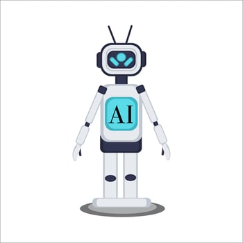 Ai robot icon illustration vector