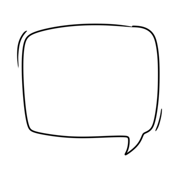 doodle square speech bubble illustration. isolated hand drawn text bubble design png