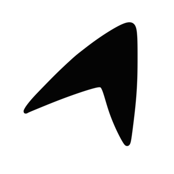black hand drawn pointer icon illustration. isolated cursor symbol design png