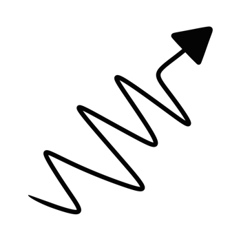 black wavy arrow hand drawn illustration. zigzag doodle line symbol design isolated on transparent background png