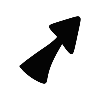 black arrow hand drawn illustration design isolated on transparent background png