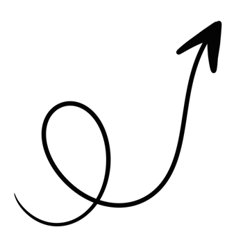 black arrow hand drawn illustration. flat style symbol isolated on transparent background png
