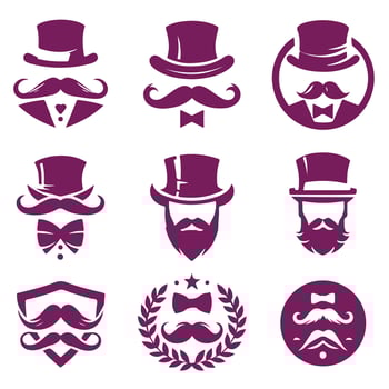 Suited Elegance Gentleman Collection Logo vector