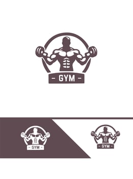 Rise and Grind Gym logo vector