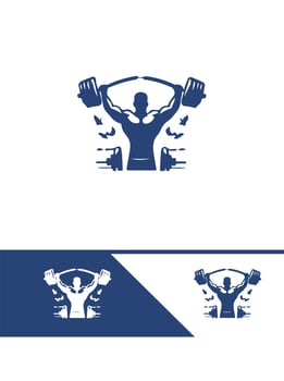 Iron Works Gym Gym logo vector