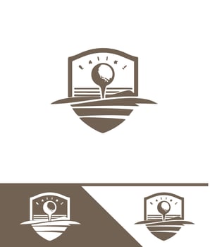 Green Horizon Golf golf logo vector