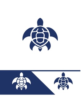Shelled Escape Turtle logo vector