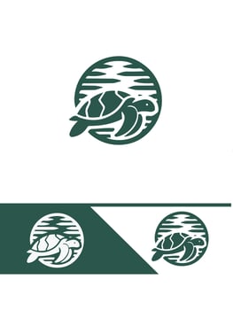 Shellys Retreat Turtle logo vector