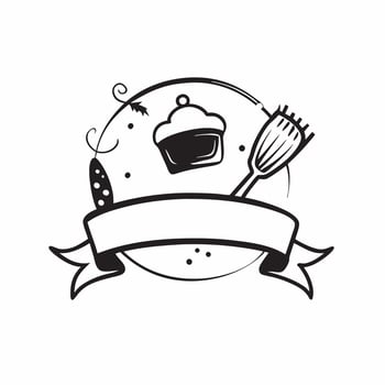 Saucepan and whisk icon with space for text and icons on a white background concept as A versatile saucepan and whisk icon featuring space for both text and icons on a clean white Dynamic vector