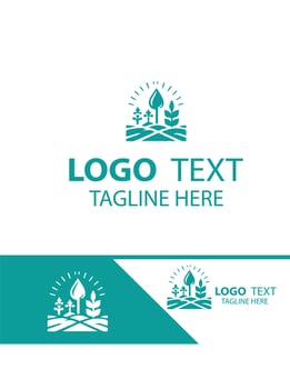 Blossom Vine gardening logo vector