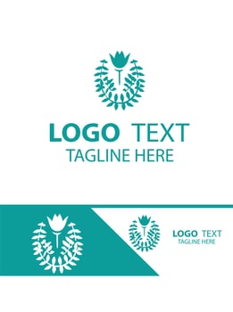 Garden Roots gardening logo vector