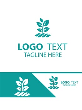 Leaf Vine gardening logo vector