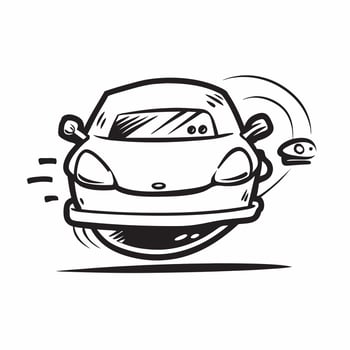 Car icon with copy space on a blue background concept as A image of a car icon with ample copy space on a blue background perfect for automotive and driver themed visuals i Dynamic Set 2 vector