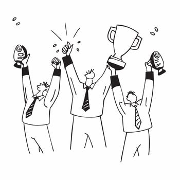 Business team celebrating a major achievement concept as High resolution image of a business team celebrating a major achievement capturing joy success and professional accomplishm Dynamic vector