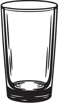 Empty Glass on white background vector