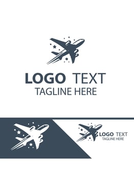 High Flight plane logo vector