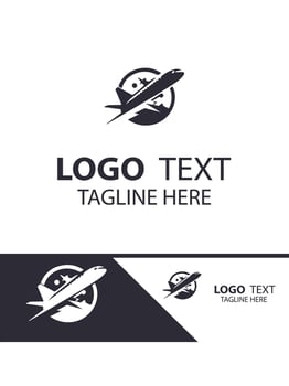 Sky PilotX plane logo vector