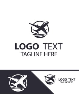 Flight Tech plane logo vector