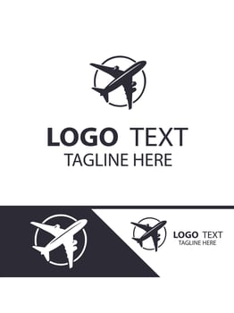 Sky Edge plane logo vector