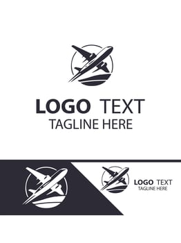 Aero Wave plane logo vector