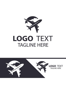 Flight Zone plane logo vector
