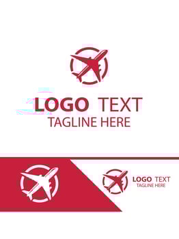Turbo Wings plane logo vector