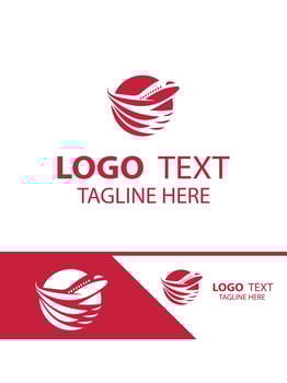 Blue Sky plane logo vector