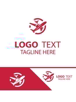 HorizonFly plane logo vector