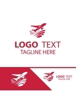 Air Vibe plane logo vector