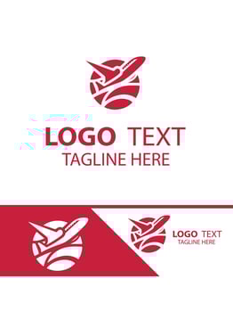Cloud Wing plane logo vector