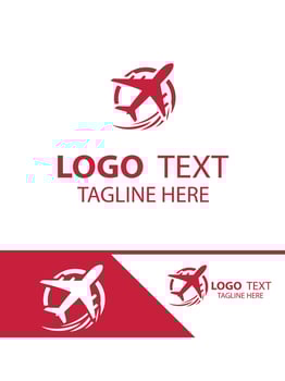 Aero Wings plane logo vector
