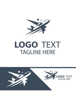 Sky Flyer plane logo vector