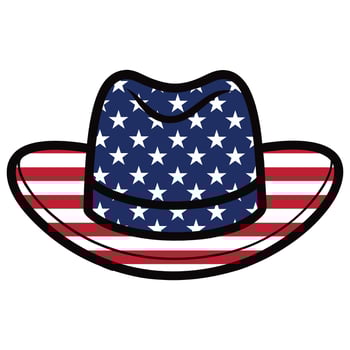 4th of july us Hat Clipart Design vector