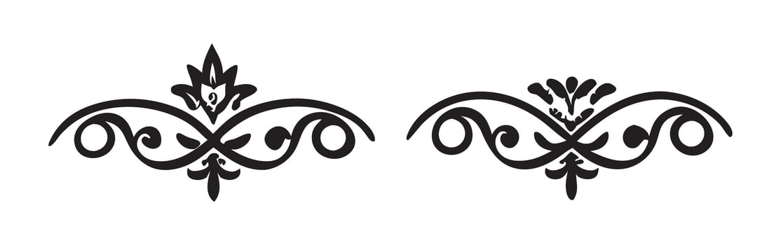 set of decorative design elements including frames and floral ornaments vector