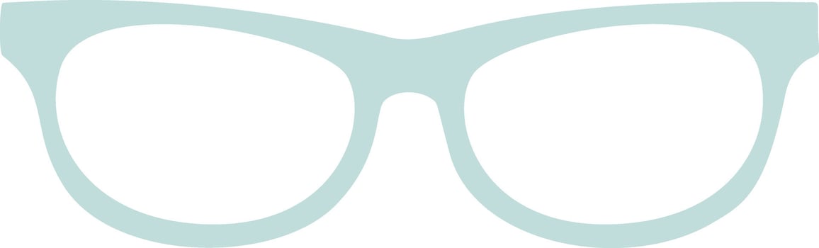 Light blue eyeglasses frame isolated on a clean white background, highlighting concepts of vision, fashion, style, and eye health while embodying modern elegance and design trends vector