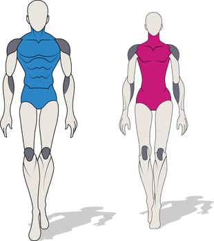 illustration of body set vector
