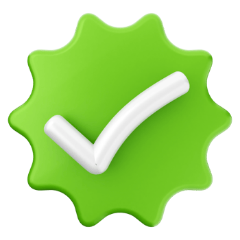 A green check mark icon on a black background png