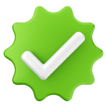 A green check mark icon on a black background png