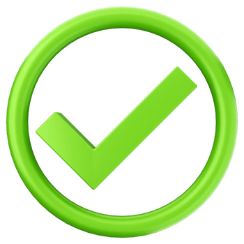Green check mark icon on black background png