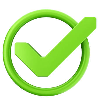 A green check mark icon on a black background png
