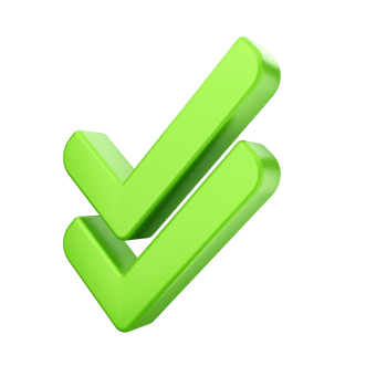Green check mark icon on black background png