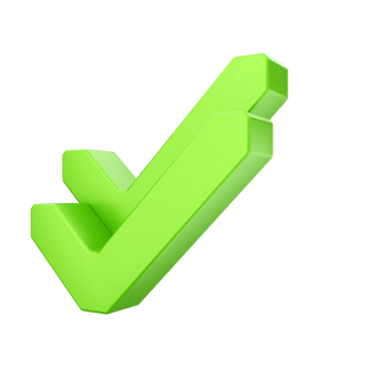 Green check mark on black background png