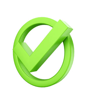 Green check mark on black background png