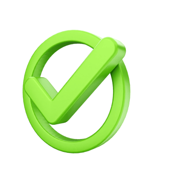 Green check mark on black background png